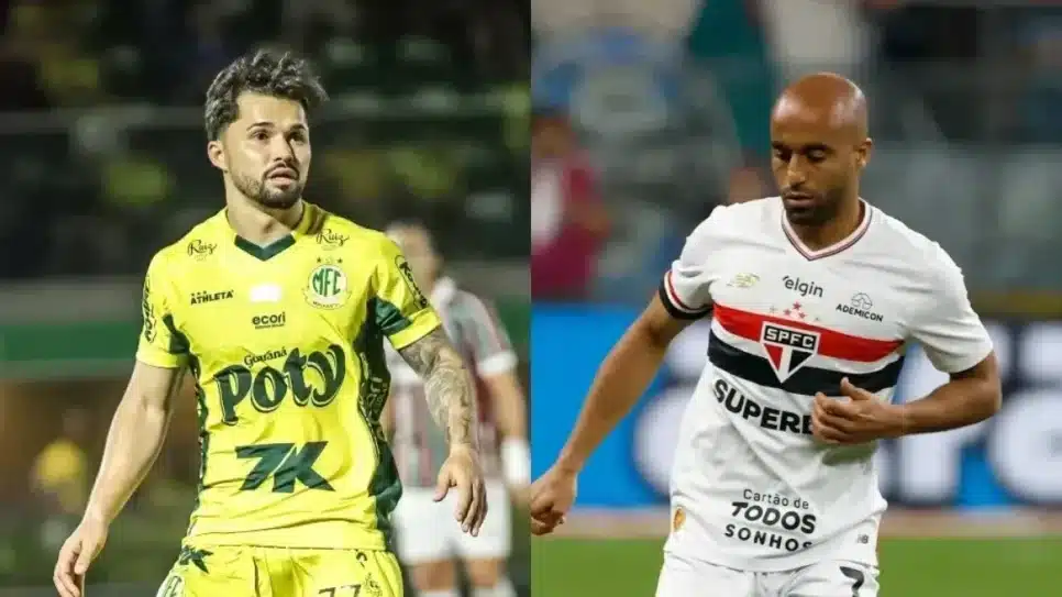 Alesson, do MIrassol, e Lucas, do São Paulo