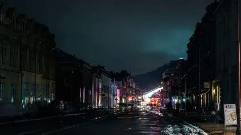 ruas de Portugal ficam sem energia