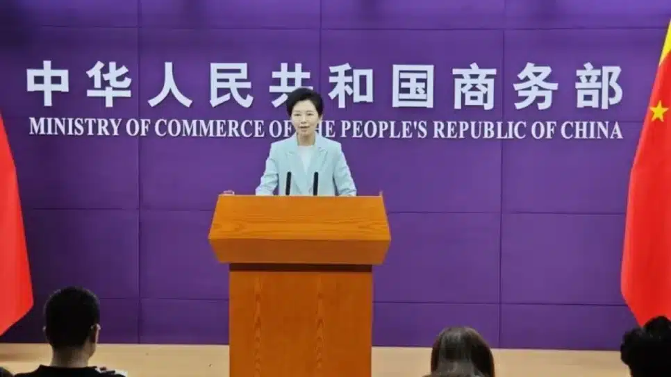 He Yongqian, porta-voz do Ministério do Comércio do governo da China