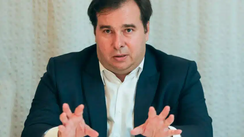 Presidente da Câmara dos Deputados, Rodrigo Maia, durante jantar do Poder360 Ideias