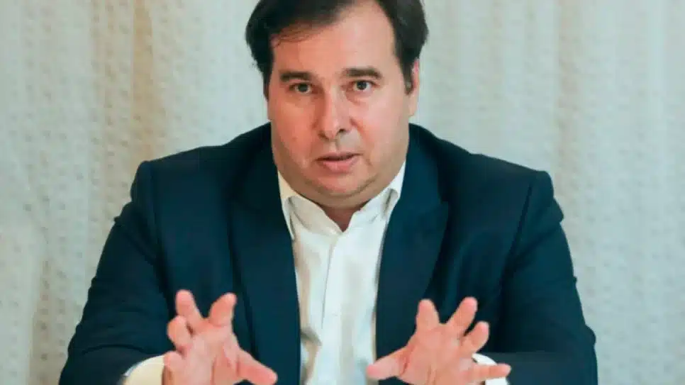 Presidente da Câmara dos Deputados, Rodrigo Maia, durante jantar do Poder360 Ideias