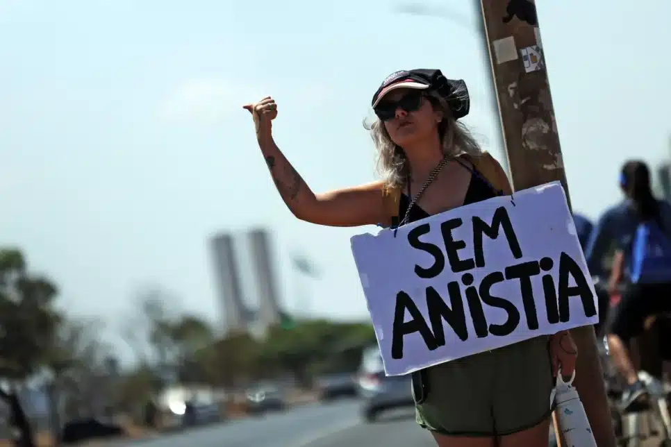 Ato contra anistia e PEC da Blindagem, em Brasília