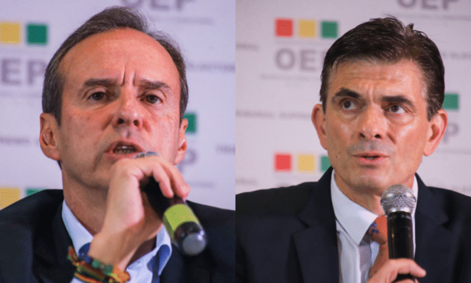 Jorge Tuto Quiroga e Rodrigo Paz, candidatos a presidente da Bolívia