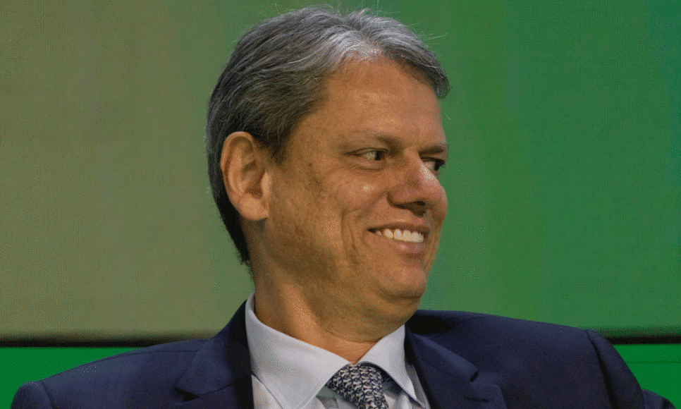 Tarcísio de Freitas durante 24º Congresso Brasileiro do Agronegócio, no Sheraton WTC São Paulo Hotel, na capital paulista