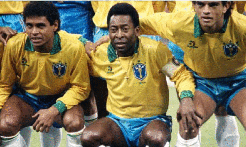 Pelé durante último amistoso pelo Brasil, em 1990