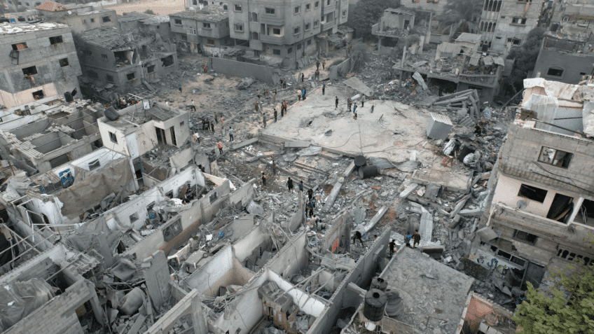 destruição em Gaza