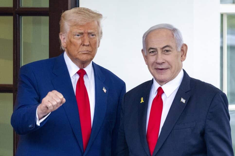O presidente dos Estados Unidos, Donald J. Trump, e o primeiro ministro israelense, Benjamin Netanyahu
