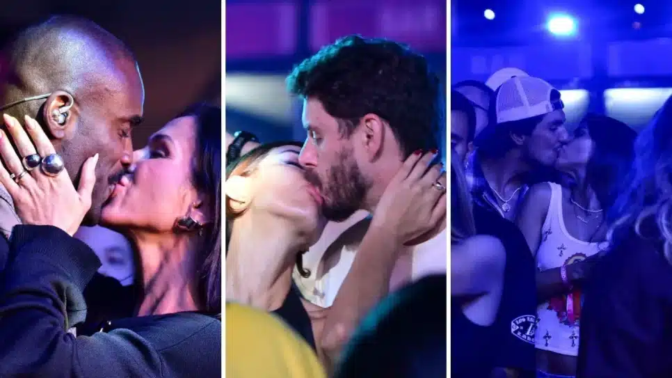 Famosos beijam muito em show de Thiaguinho em São Paulo