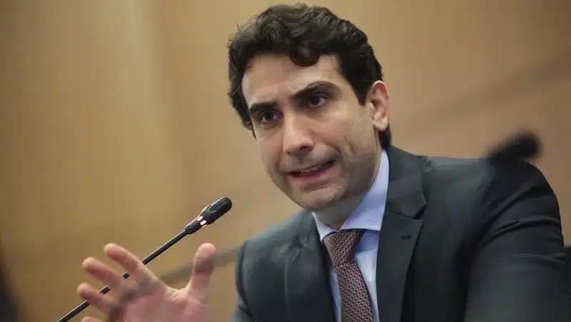 Presidente do Banco Central, Gabriel Galípolo, durante coletiva de imprensa, em Brasília