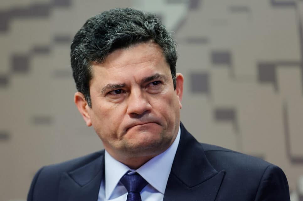 O senador Sergio Moro (União-PR), durante audiência pública interativa da Subcomissão Permanente de Defesa Cibernética do Senado