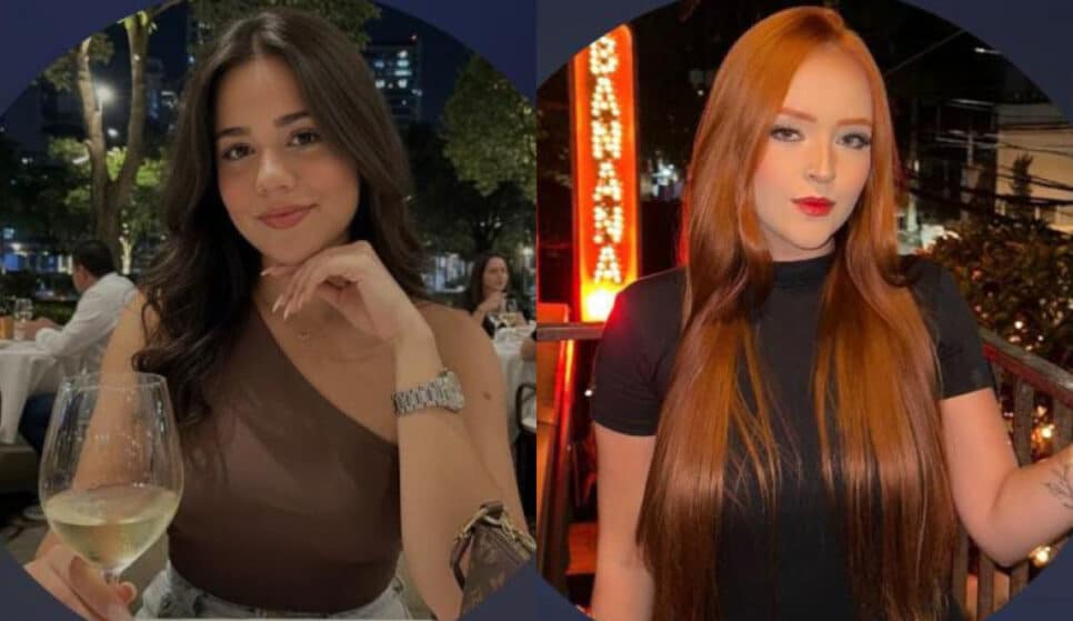 Vitória Sampaio, de 22 anos, e Júlia Gasparino Pereira da Silva, também de 22, jovens que morreram em queda de carro no Rodoanel