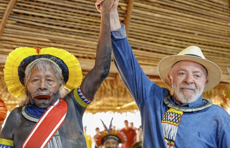 Cacique Raoni e presidente Lula