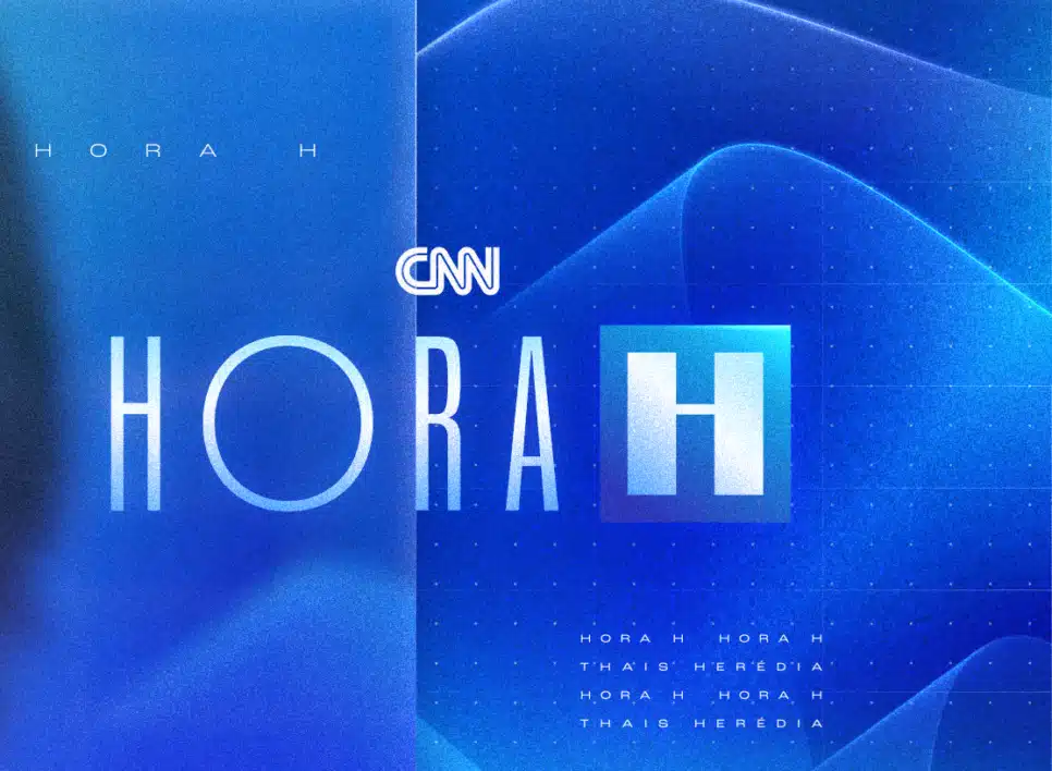 Logomarca do Hora H, novo telejornal ancorado por Thais Herédia