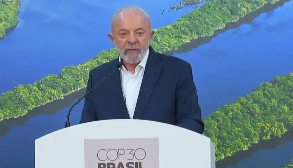 O presidente da República, Luiz Inácio Lula da Silva em discurso na COP30