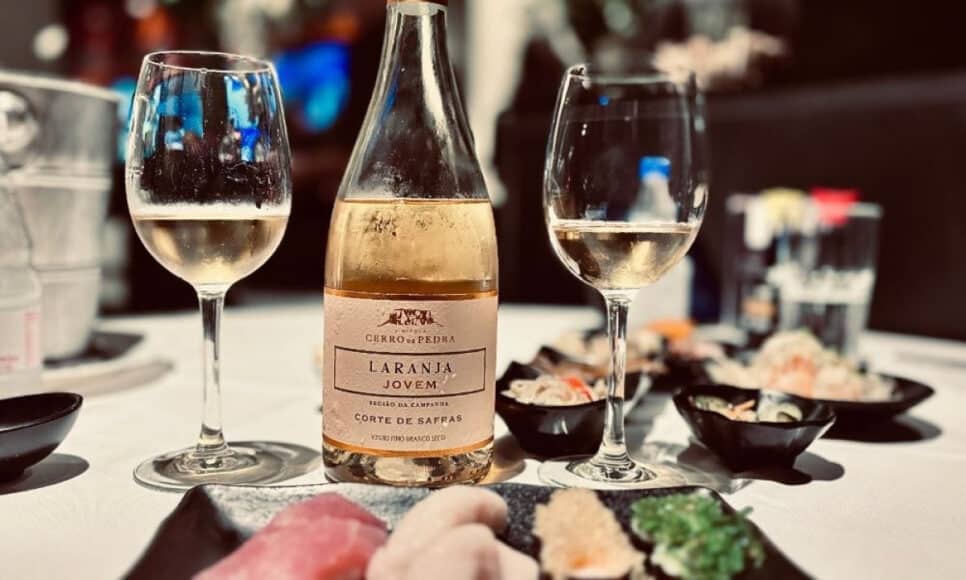 comida japonesa e vinho