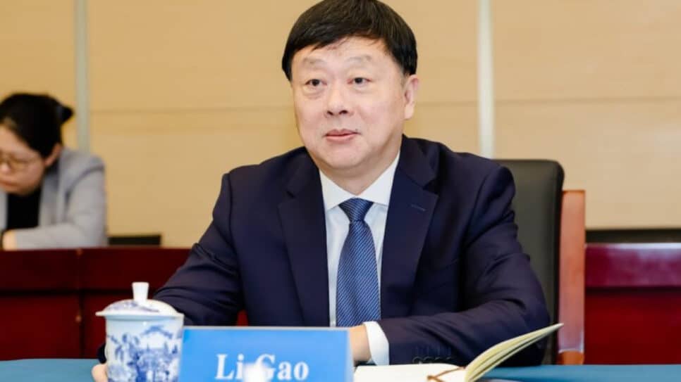 Li Gao, chefe da delegação chinesa e vice-ministro da Ecologia e Meio Ambiente