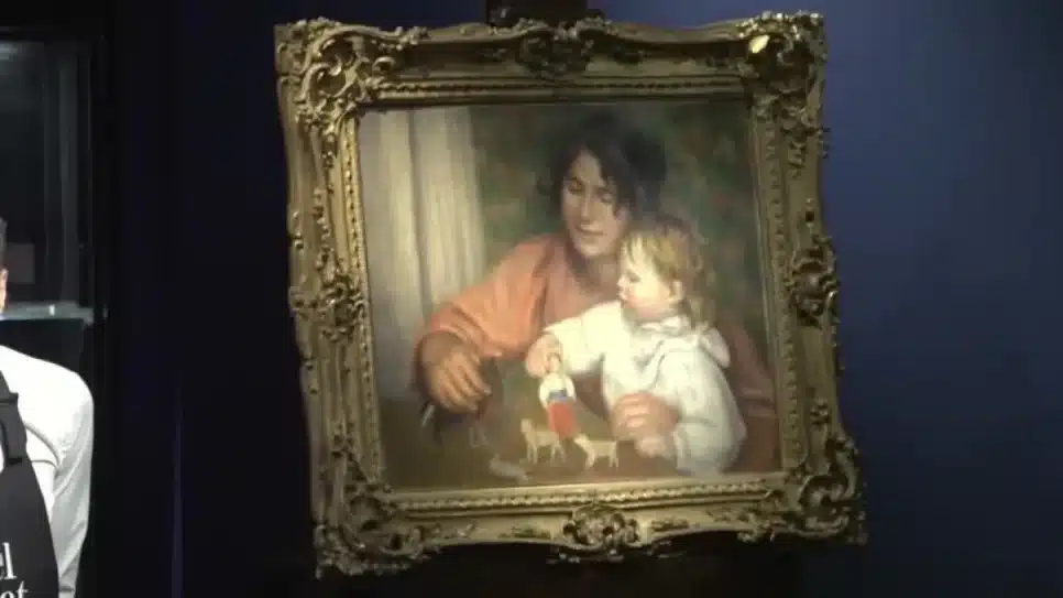 Quadro "Criança com Brinquedos – Gabrielle e o Filho do Artista, Jean" foi pintado por Pierre-Auguste Renoir em 1895