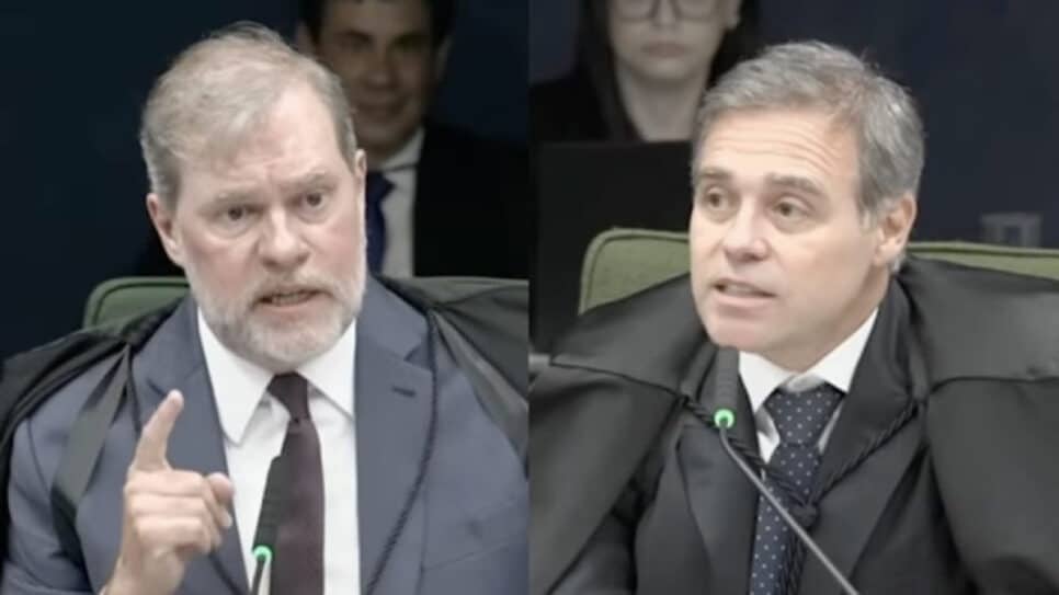 Os ministros Dias Toffoli e André Mendonça tiveram uma discussão nesta 3ª feira (11.nov.2025) durante a sessão da 2ª Turma do STF (Supremo Tribunal Federal)
