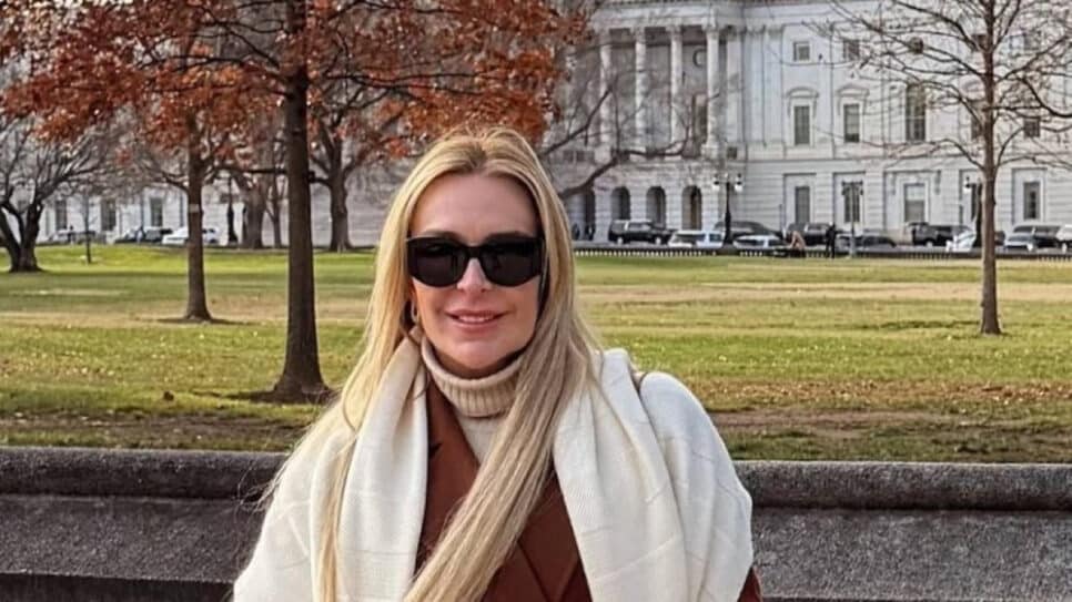 A empresária e lobista Roberta Luchsinger em viagem a Washington em dezembro