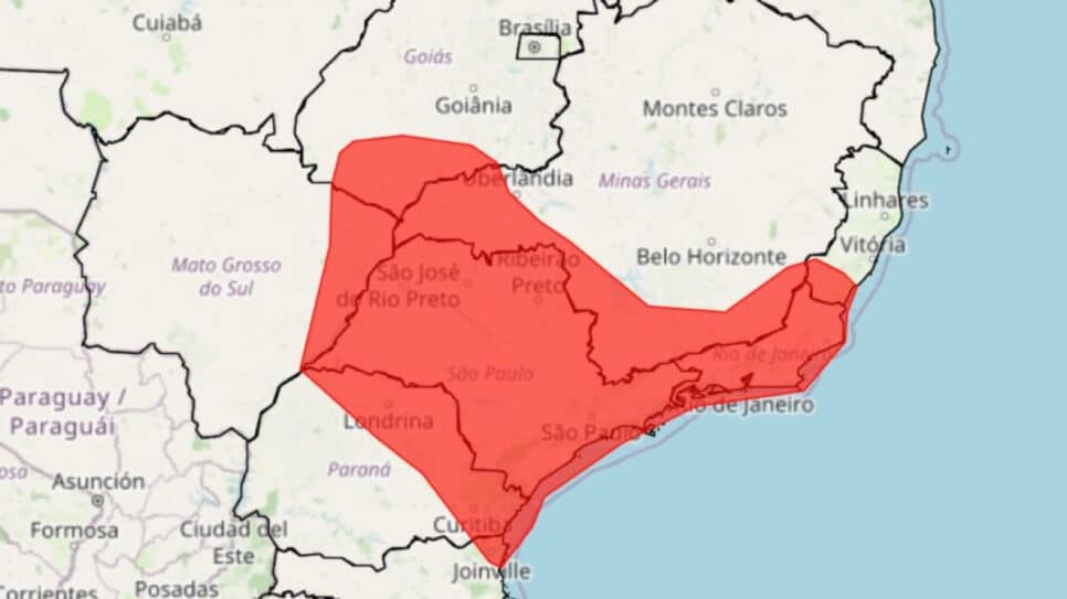 Segundo o Inmet a previsão é de “grande perigo” e risco à saúde por causa do calor extremo