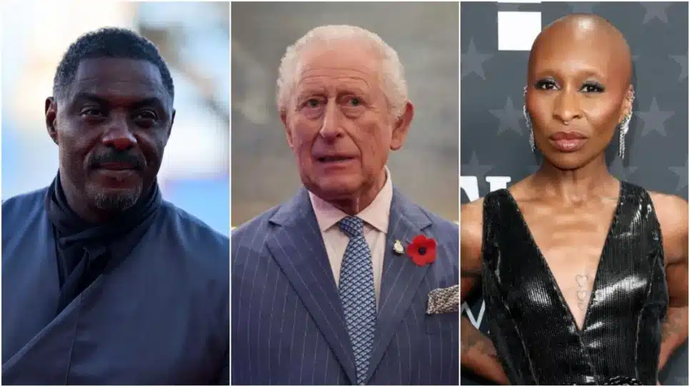 Idris Elba, rei Charles III e Cynthia Erivo