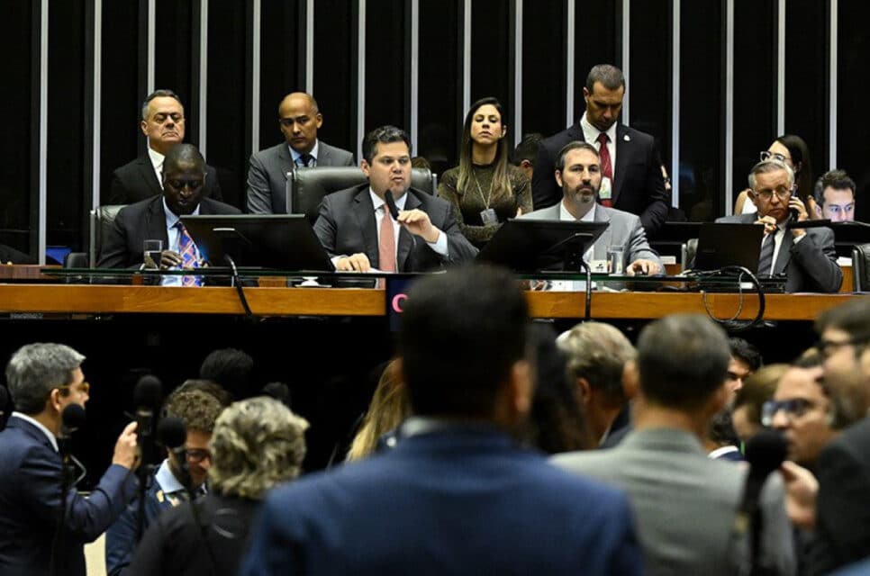 Davi Alcolumbre fez apelo aos parlamentares pela votação dos vetos: "papel institucional do Congresso" Carlos Moura/Agência Senado Fonte: Agência Senado