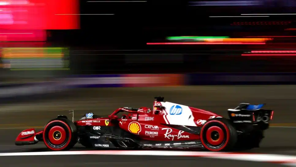 Charles Leclerc no primeiro treino livre do GP de Las Vegas de Fórmula 1