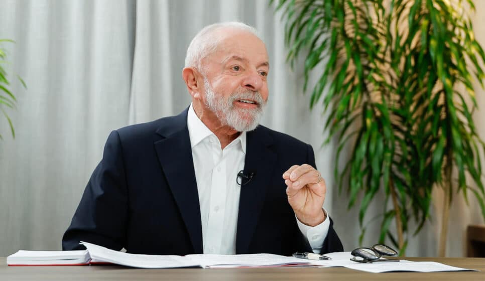 Presidente da República, Luiz Inácio Lula da Silva, durante entrevista à TV Verdes Mares. Fortaleza