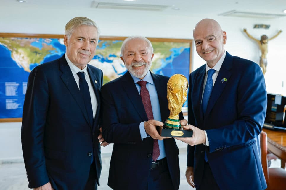 26.01.2026 - Presidente da República, Luiz Inácio Lula da Silva, durante reunião com o Presidente da Federação Internacional de Futebol (FIFA), Gianni Infantino. Palácio do Planalto. Brasília (DF) - Brasil Foto: Ricardo Stuckert / PR