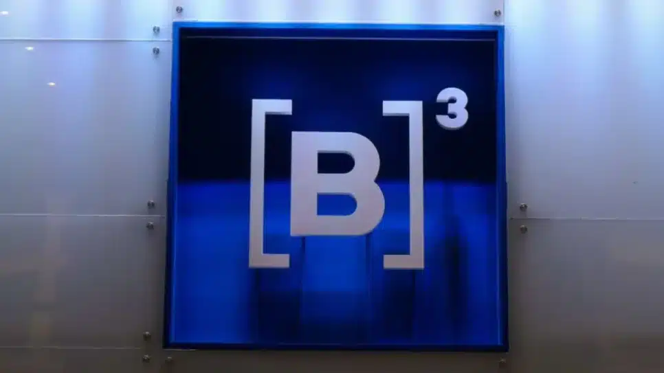 Letreiro no prédio da B3, em São Paulo