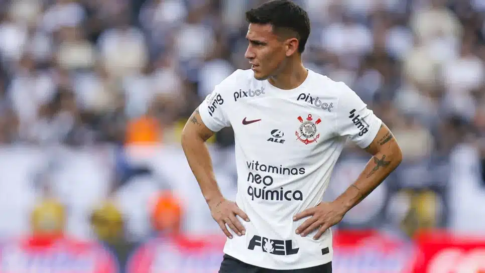 Matías Rojas durante partida entre Corinthians e Palmeiras