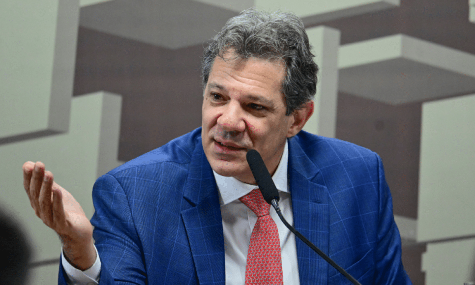 Ministro da Fazenda, Fernando Haddad, durante audiência pública da Comissão de Assuntos Econômicos (CAE)