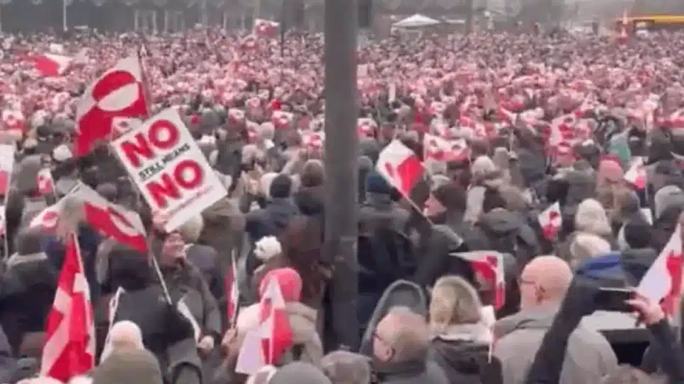 Manifestantes dinamarqueses