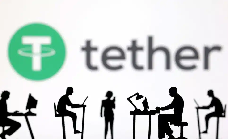 Ilustração com o logo da Tether