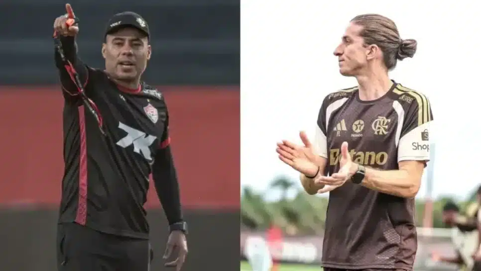 Jair Ventura, do Vitória, e Filipe Luís, do Flamengo
