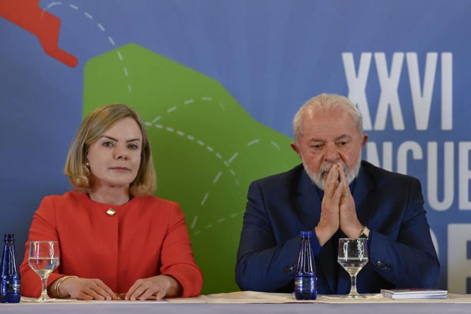 Gleisi Hoffmann e Lula