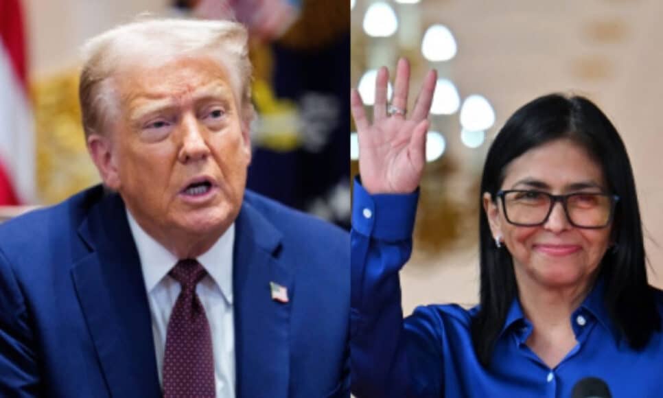 Donald Trump e Delcy Rodríguez