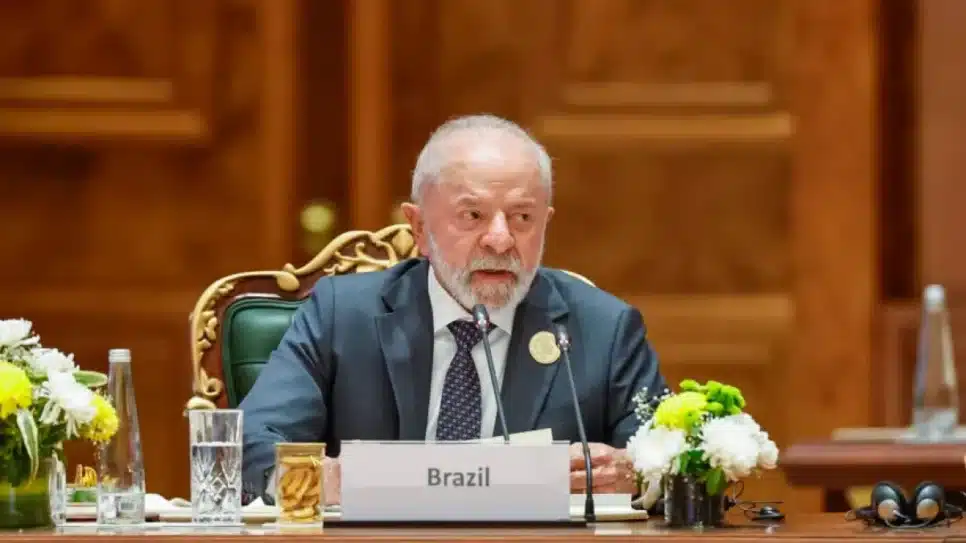 O presidente da República, Luiz Inácio Lula da Silva, durante a Sessão plenária com almoço de trabalho, no Centro de Convenções Bharat Mandapa, em Nova Délhi, na Índia | Ricardo Stuckert / PR