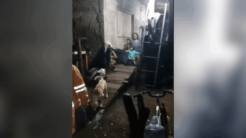 A Defesa Civil municipal resgatou 80 pessoas que estão recebendo atendimento. Aproximadamente 59 foram encaminhadas ao abrigo emergencial