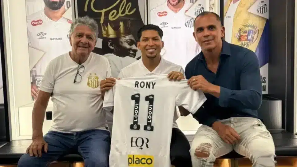Rony, reforço do Santos, usará a camisa 11 em 2026.