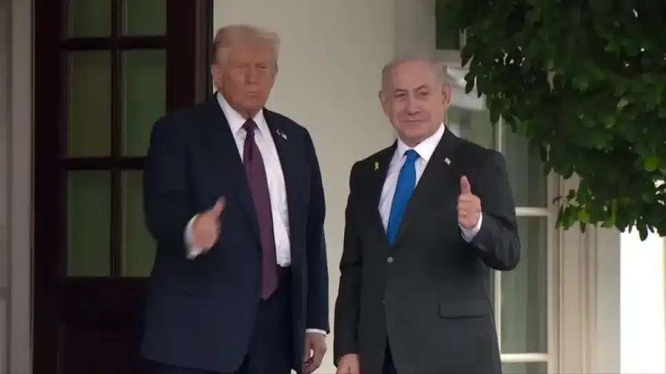 Donald Trump recebe Benjamin Netanyahu na Casa Branca
