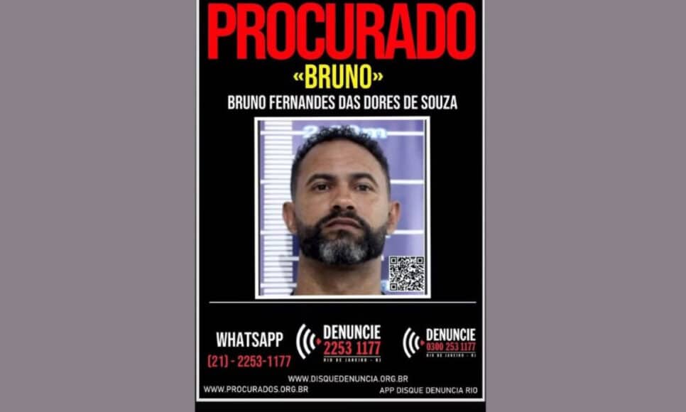 Cartaz de procurado do ex-goleiro Bruno