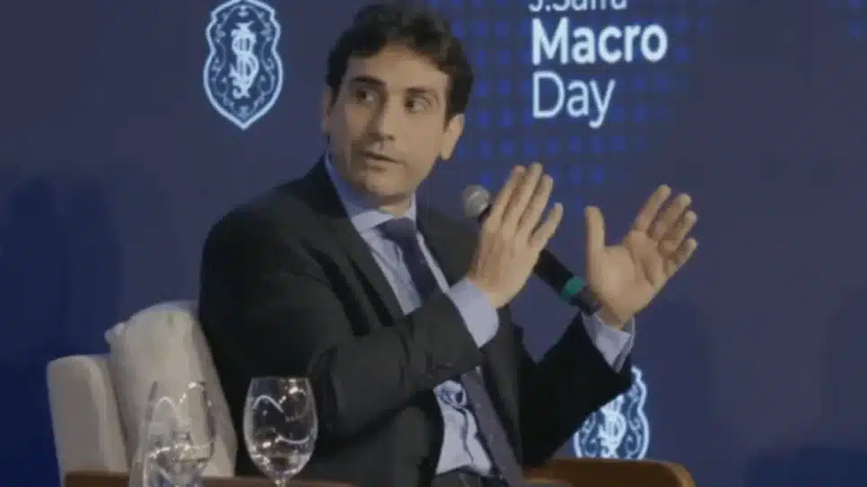 O presidente do Banco Central, Gabriel Galípolo, durante o evento “J. Safra Macro Day 2026”, promovido pelo Banco J. Safra