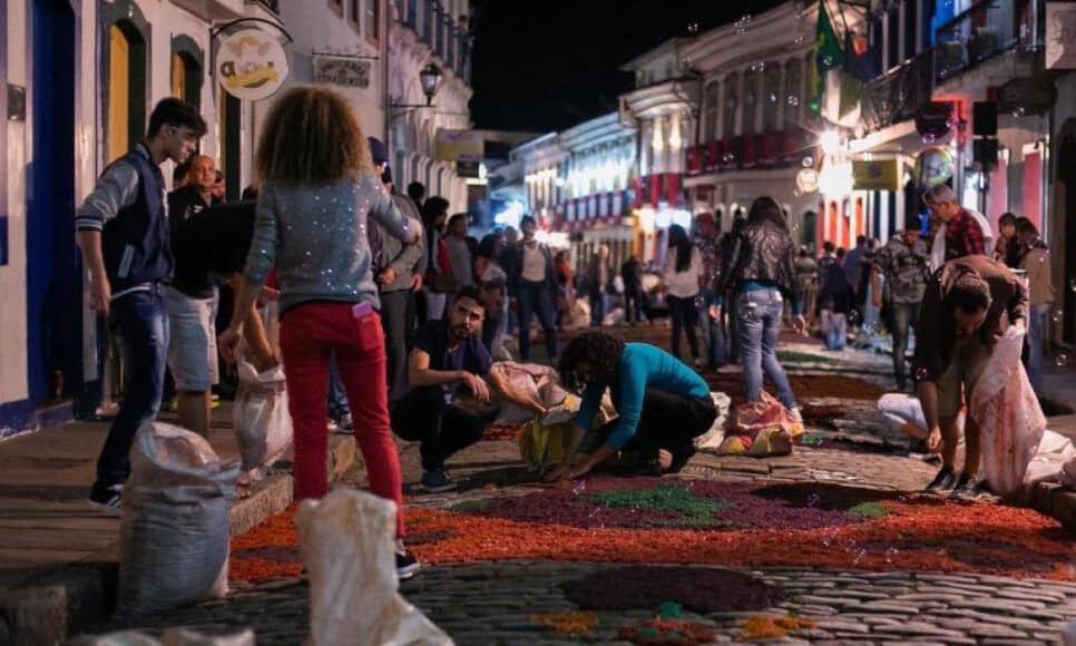 Tapetes de serragem em Ouro Preto