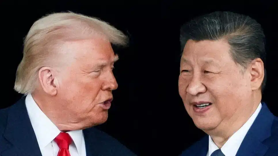 Presidentes dos Estados Unidos, Donald Trump, e da China, Xi Jinping