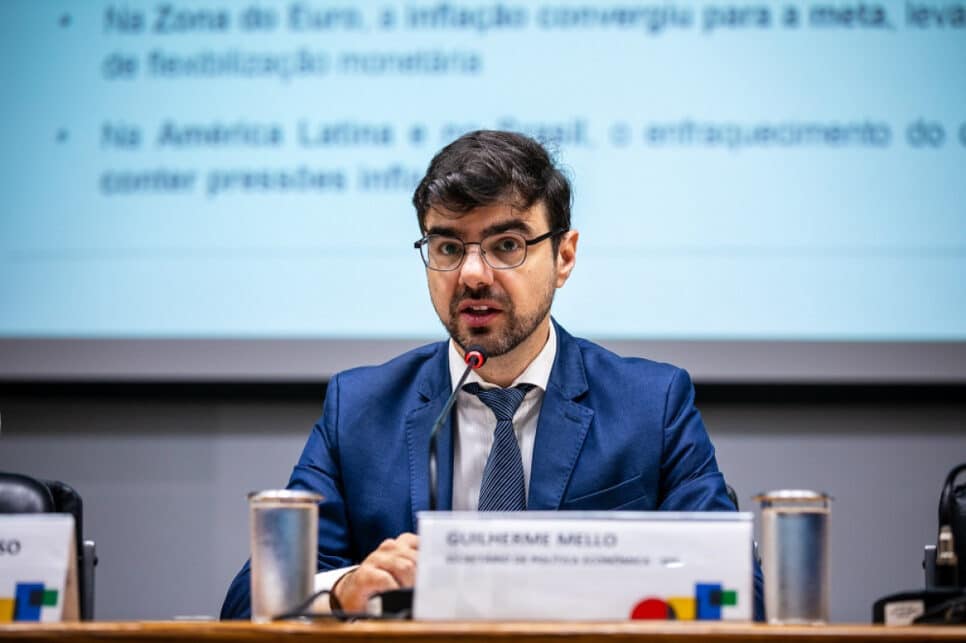 Guilherme Mello, secretário de Política Econômica do Ministério da Fazenda, na coletiva do Boletim Macrofiscal