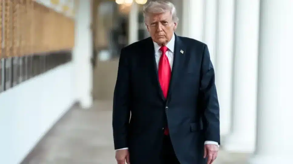 O presidente dos EUA, Donald Trump, no Salão Leste da Casa Branca, na 5ª feira (5.mar.2026)