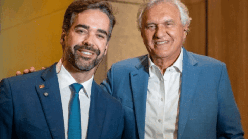 A escolha foi realizada depois do governador do Paraná, Ratinho Junior (PSD), desistir da disputa; na imagem. Eduardo Leite (esq.) e Ronaldo Caiado (dir.)