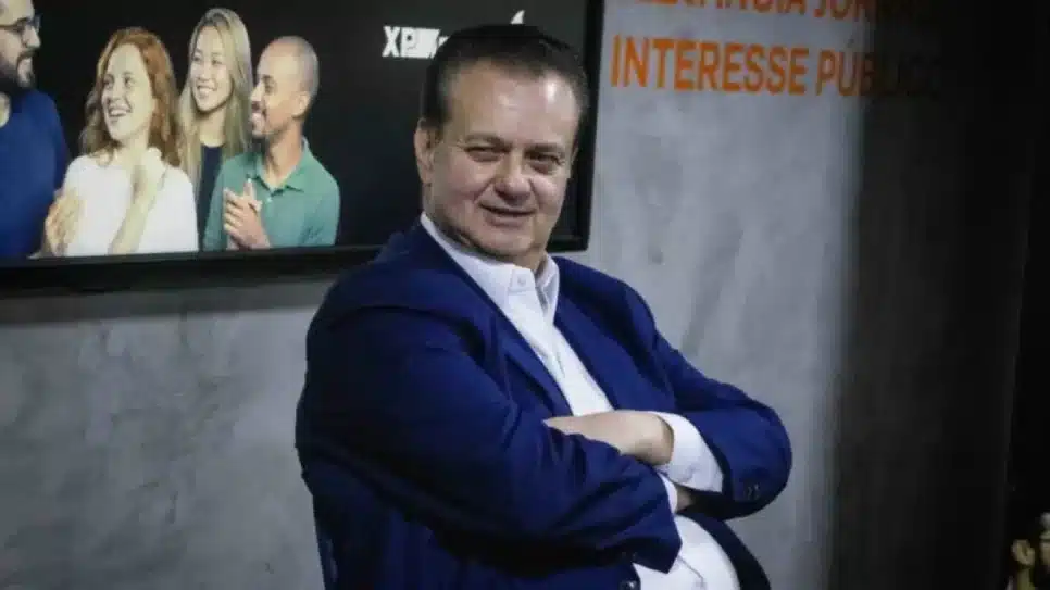 O presidente nacional do PSD, Gilberto Kassab, visitou a sede do jornal digital Poder360, em Brasília