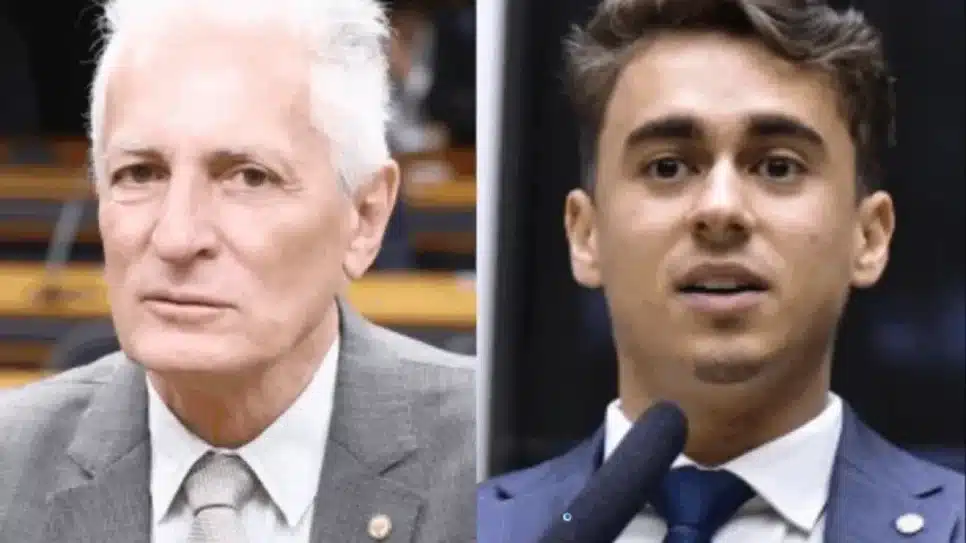 Na imagem, os deputados mineiros Rogério Correia (esquerda) e Nikolas Ferreira (direita)